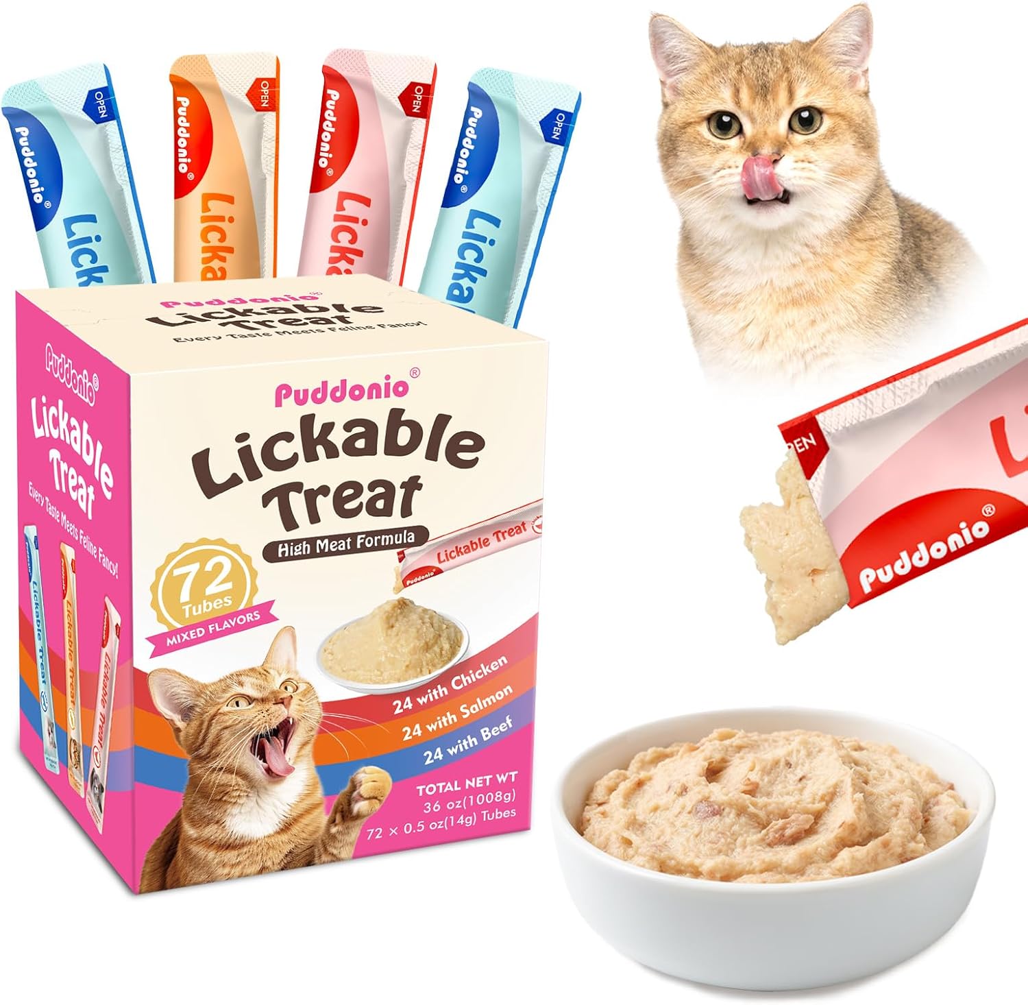 Lickable Cat Treats, Real Meat First Puree, Minimal Ingredients, No Fillers or Gums, High Protein Natural Cat Snacks, 0.5oz Tubes (Pack of 20) - Image 12