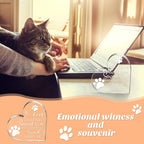 Chunful cat and dog remembrance gift showcased on a living room fireplace mantel.