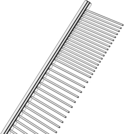 Lightweight Andis 10 inch steel pet comb for loose hair and mat removal