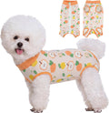 Miaododo Brkurleg small dog recovery suit orange front view