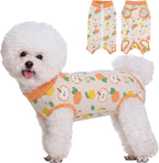 Miaododo Brkurleg small dog recovery suit orange front view