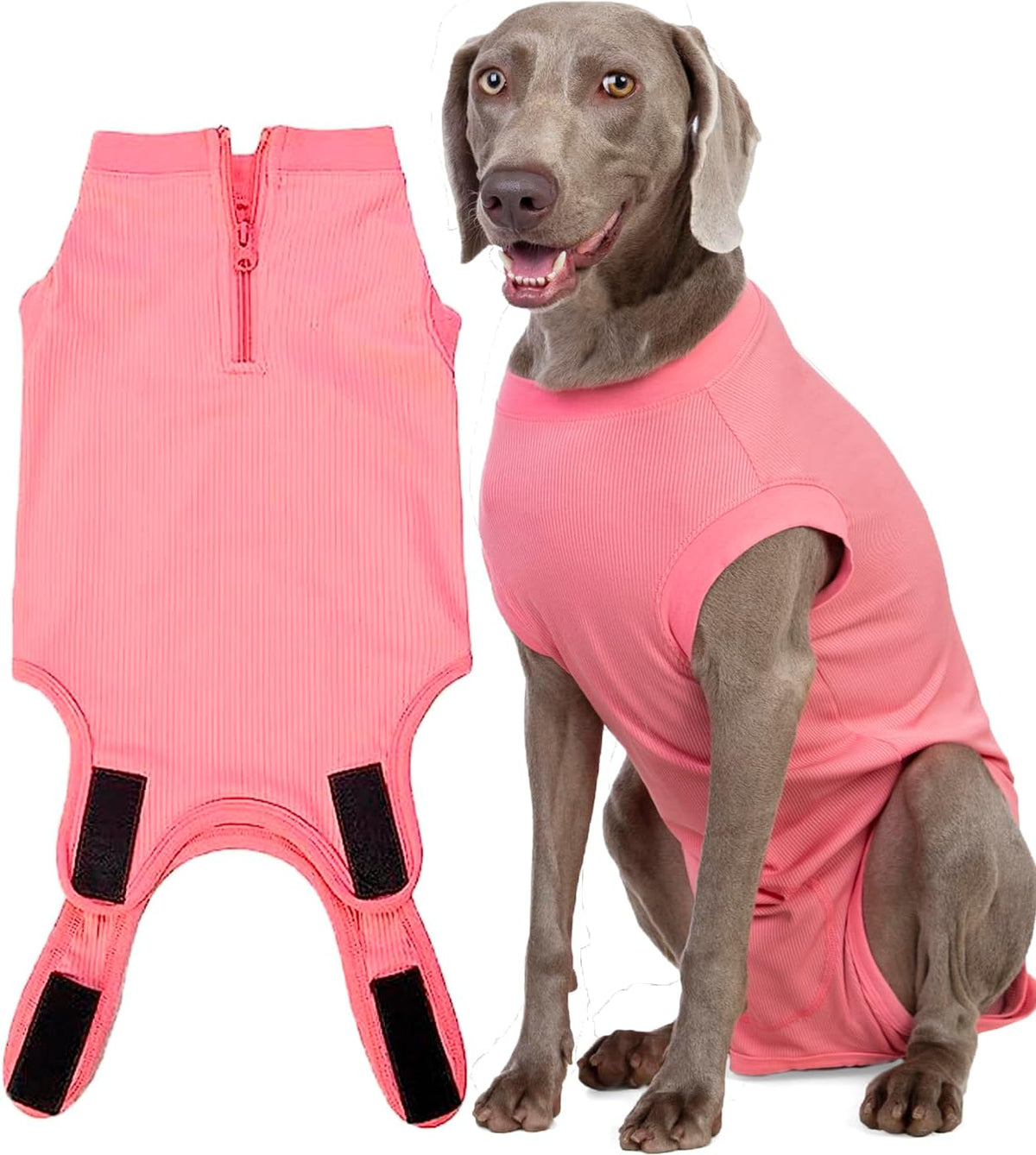 Recovery Suit for Dogs,Dog Cone Alternative Zipper Surgery Suit Female Spay,Soft Dog Surgery Suit for Anti Licking,Breathable Surgical Suit for Dogs Female Spay - Image 10
