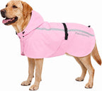 Dog Raincoat with Hood, Reflective Rain Poncho for Medium Large Dogs, Adjustable Waterproof Dog Rain Jacket with Leash Opening for Walking & Camping, Bright Yellow, X-Large - Image 11
