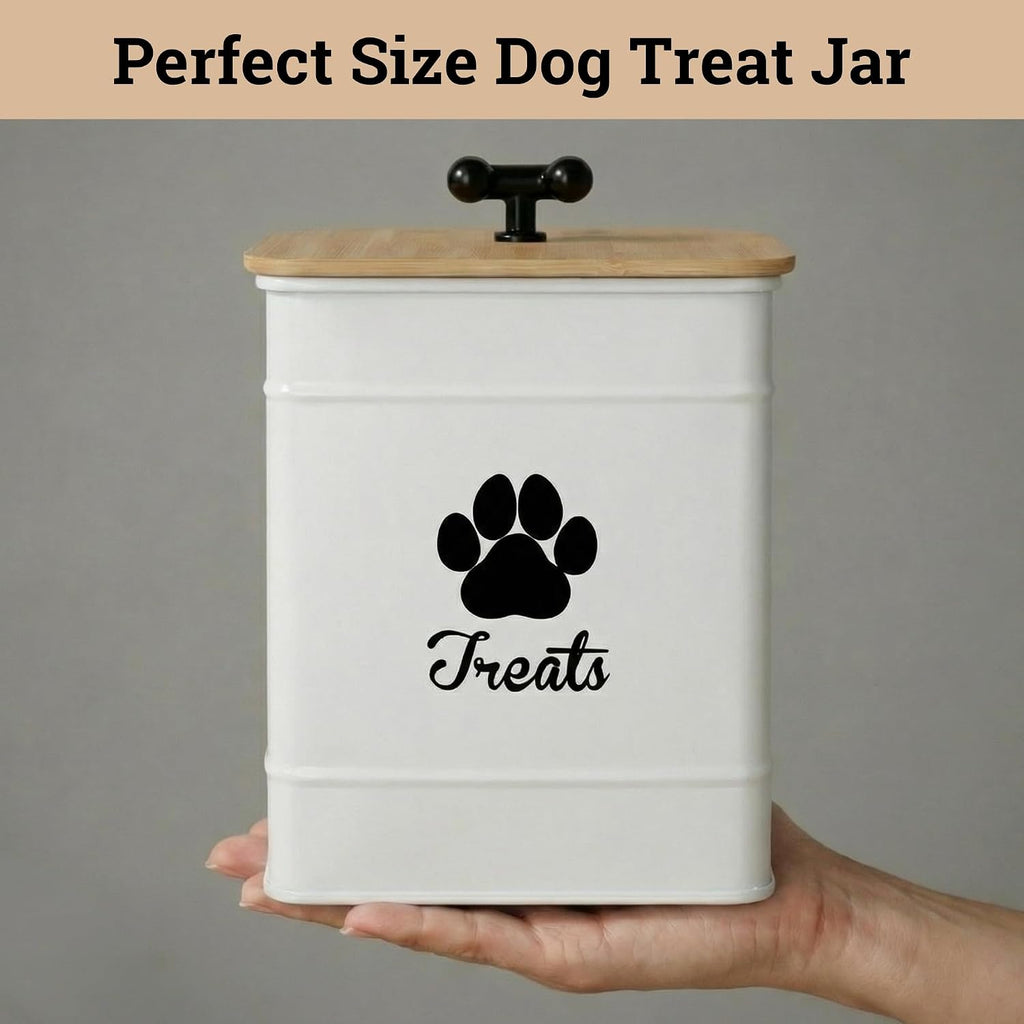Detailed view of the powder coated finish on dog cookie jar