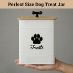 Detailed view of the powder coated finish on dog cookie jar