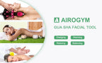 Complete packaging view of the Airogym gua sha scraping massage set
