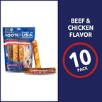 Pet Factory 10 count dog chew treats package displaying Global Food Safety Initiative certification