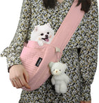 NATUYA Small Dog Carrier Sling Cat Sling-Dog Slings for Carrying Small Dogs-Adjustable Strap Hand Free Pet Puppy for Outdoor Traveling Subway (Black, Canvas-Adjustable Strap) - Image 9