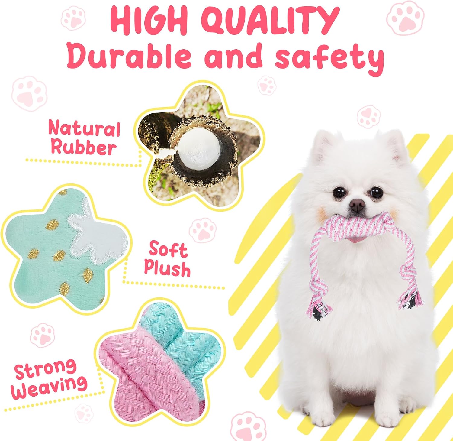XIUGOAL non toxic puppy teething variety set showing all included pieces