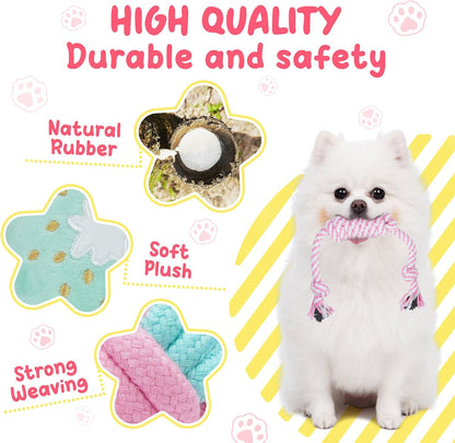 XIUGOAL non toxic puppy teething variety set showing all included pieces
