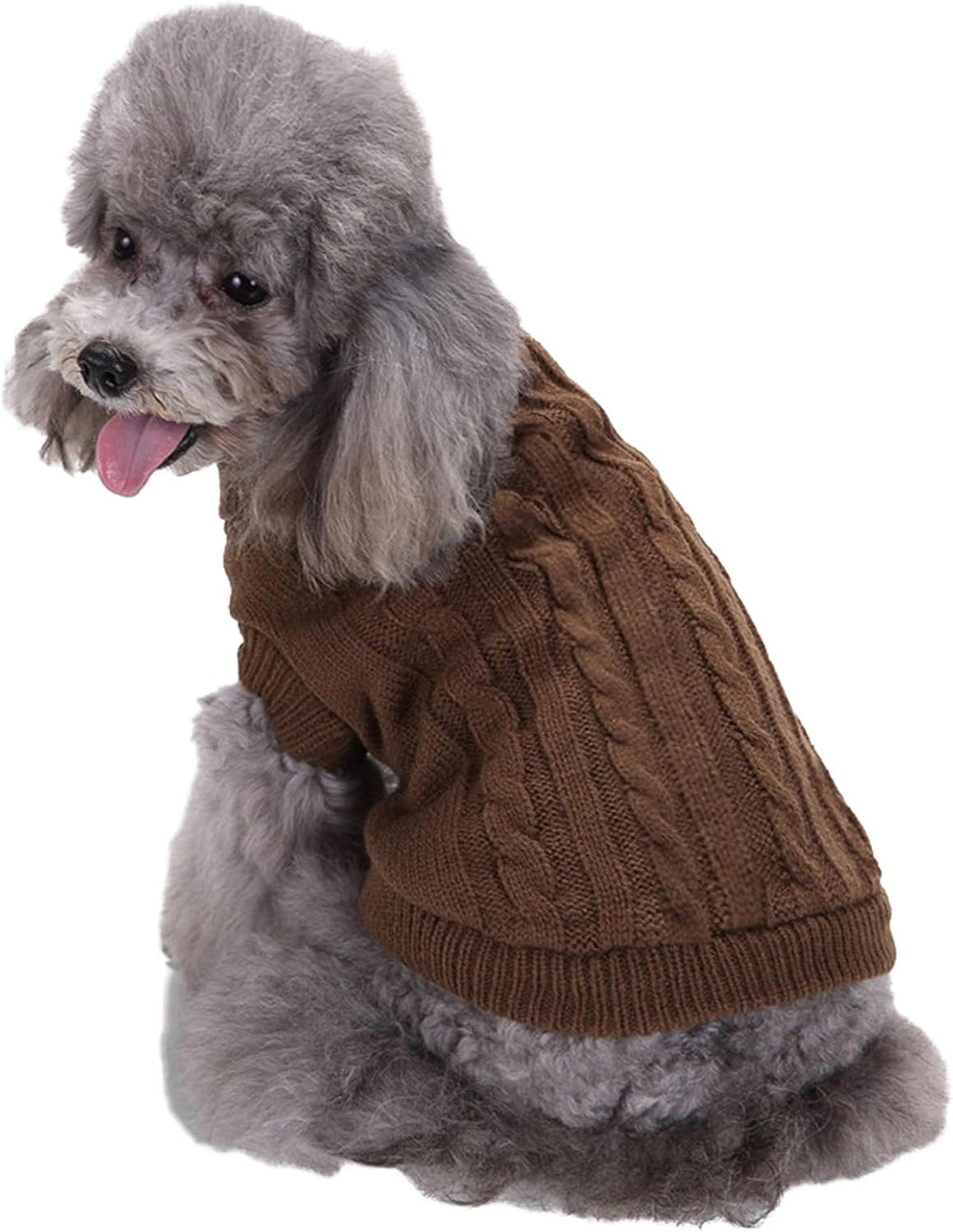 CHBORCHICEN Small Dog Sweaters Knitted Pet Cat Warm Dog Sweatshirt Winter Clothes Kitten Puppy Sweater (XXS, Dress-Purple) - Image 14