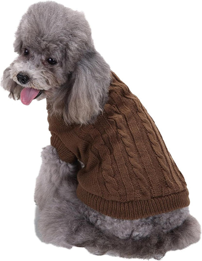 CHBORCHICEN Small Dog Sweaters Knitted Pet Cat Warm Dog Sweatshirt Winter Clothes Kitten Puppy Sweater (XXS, Dress-Purple) - Image 14