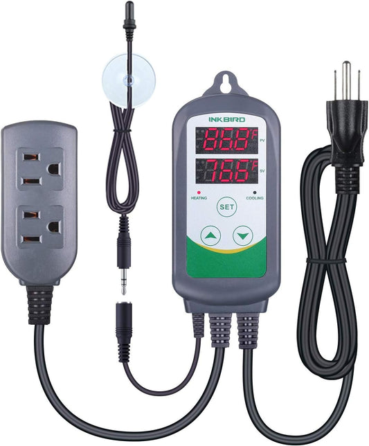 Inkbird ITC-308S dual stage temperature controller front view