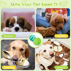 Hippih green teeth cleaning ball with paw texture