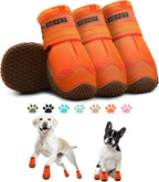 Hcpet Dog Shoes for Dogs, Dog Booties for Dogs, Anti-Slip Dog Boots & Paw Protectors for Hot Pavement Winter Snow Hiking with Reflective Straps Khaki Size 6, 4PCS - Image 10