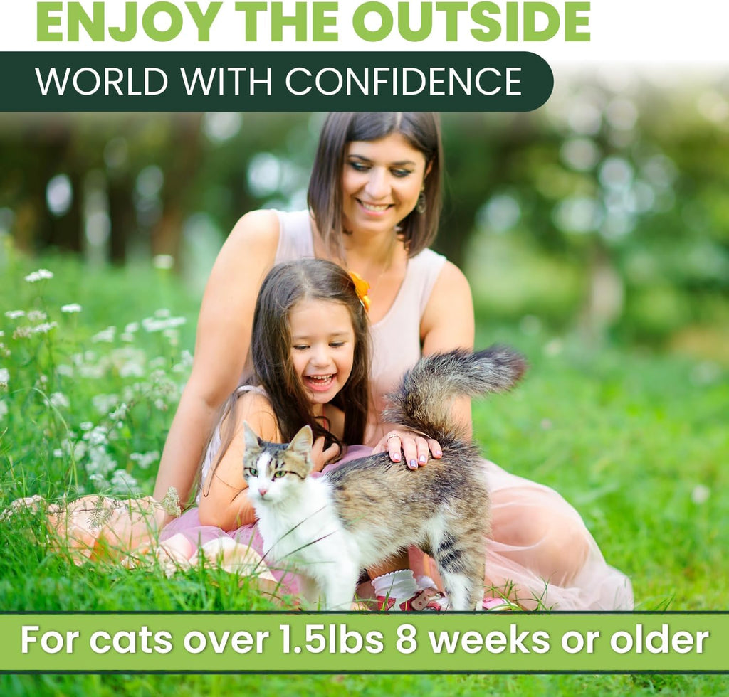 Close up of TriOak flea and tick topical drops for cats packaging