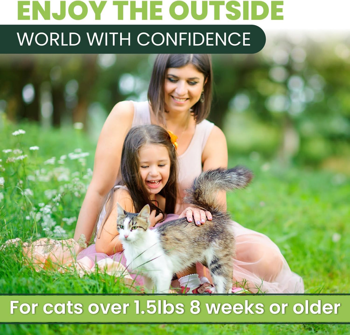 Close up of TriOak flea and tick topical drops for cats packaging