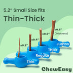 Dog using cheweasy interactive treat holder with molars