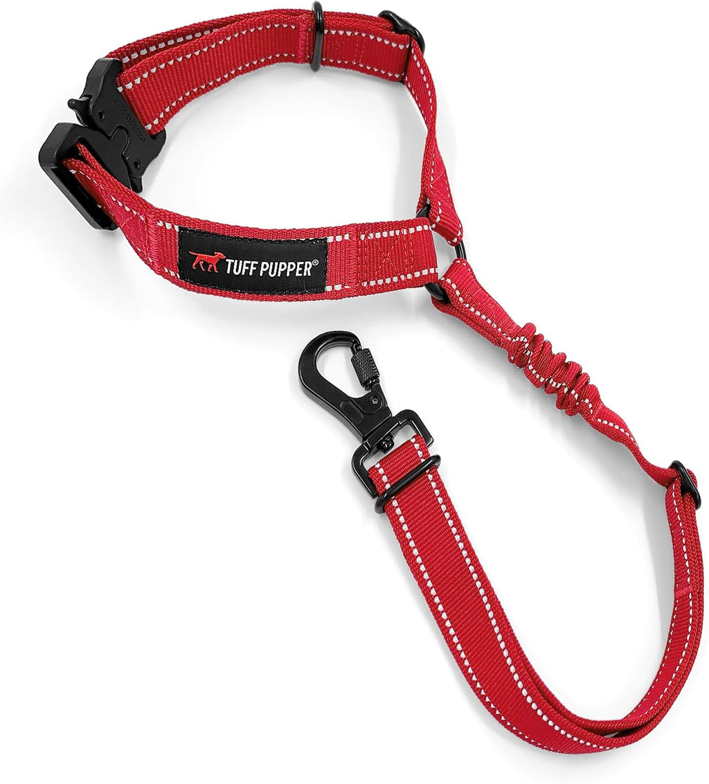 Tuff Pupper Dog Seat Belt | Adjustable Length Dog Seatbelt Restraint | Tangle-Free Locking Carabiner | Shock-Absorbing Bungee | Reflective Stitching for Visibility | Universal Fit for Cars & Trucks - Image 10