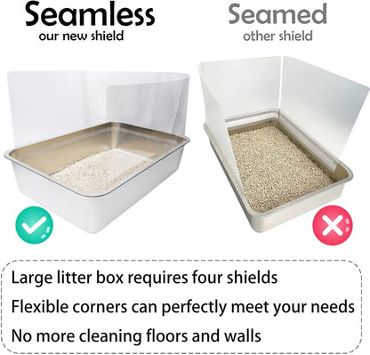 Yoiles litter box splash guard set of three on white background