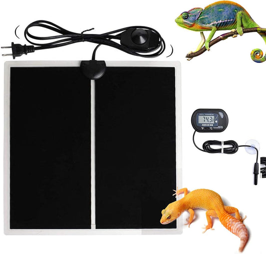 MQ Reptile Terrarium Heat Pad with LCD digital thermometer