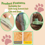 Two piece pet hair removal comb set for home grooming and flea control