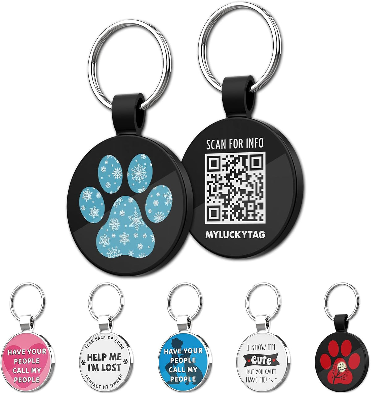 MYLUCKYTAG QR Code Pet ID | Personalized Dog & Cat Collar Tag | Online Profile with Instant Scanned Location Alert Email - Image 12