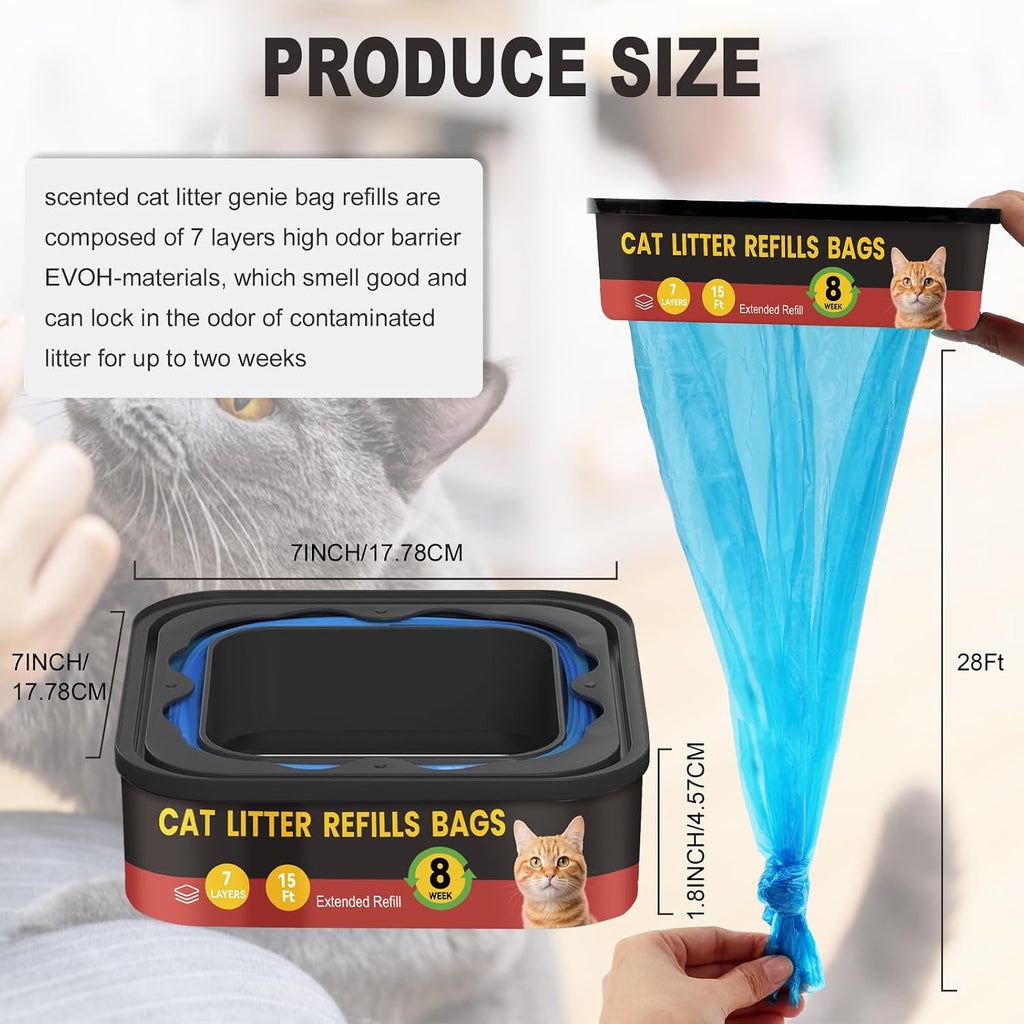 Egdusns pet waste replacement bags seven layer EVOH film close up.
