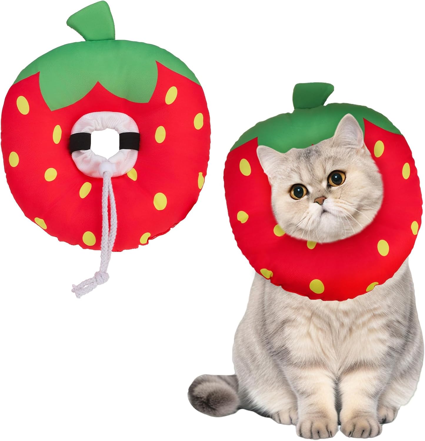 BINGPET Cat Cone Collars Soft,Cat Recovery E Collars After Surgery to Stop Licking,Waterproof Adjustable Elizabeth Neck Cones Cute Pet Donut Pillow for Cats Kitten Puppy Wound Healing After Surgery,S - Image 11