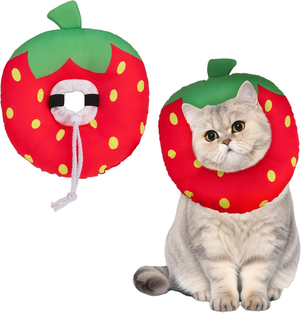 BINGPET Cat Cone Collars Soft,Cat Recovery E Collars After Surgery to Stop Licking,Waterproof Adjustable Elizabeth Neck Cones Cute Pet Donut Pillow for Cats Kitten Puppy Wound Healing After Surgery,S - Image 11