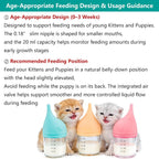 Premium cyan pet feeding bottle for newborn small animals displayed on a clean background.