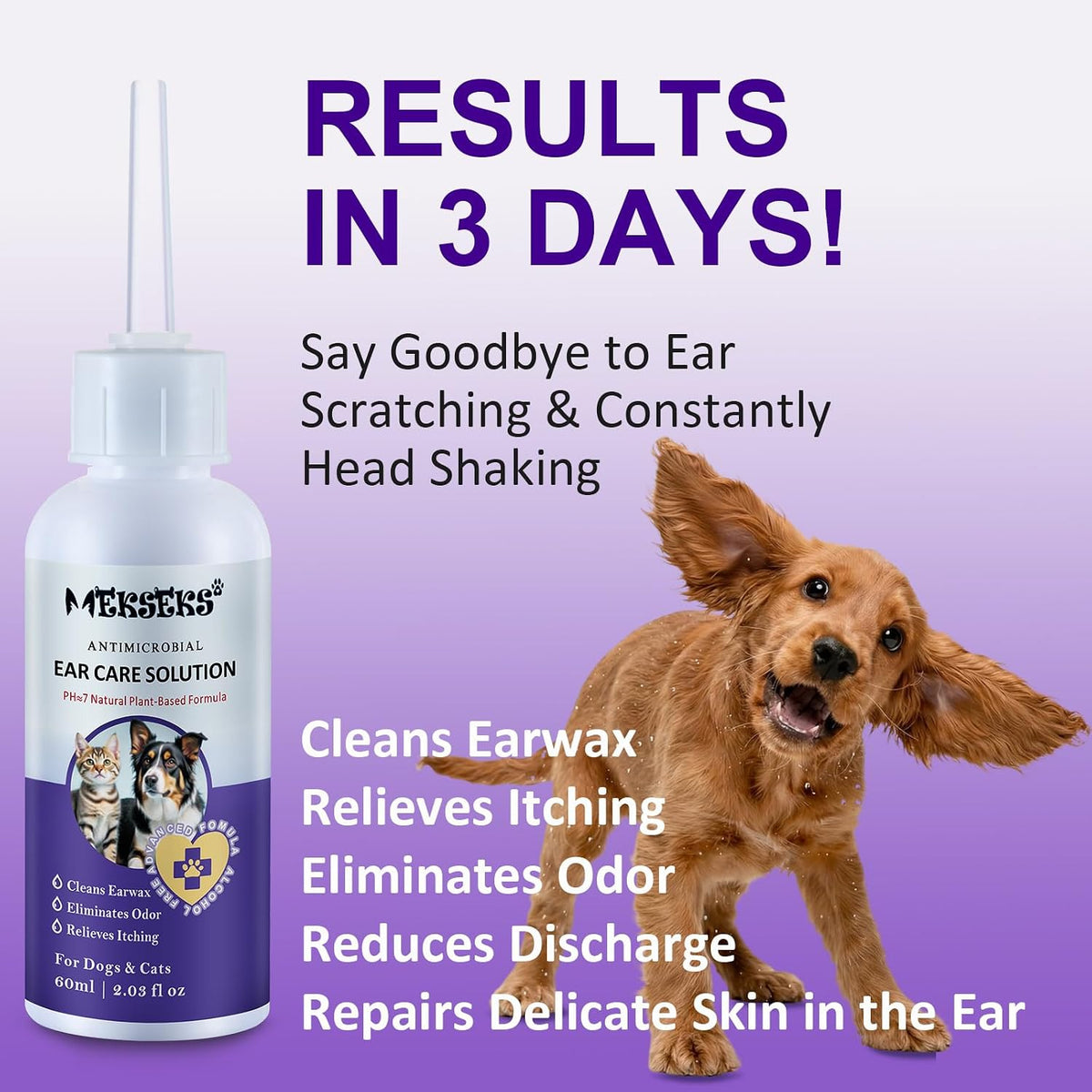 Mekseks ear cleaner bottle with applicator tip