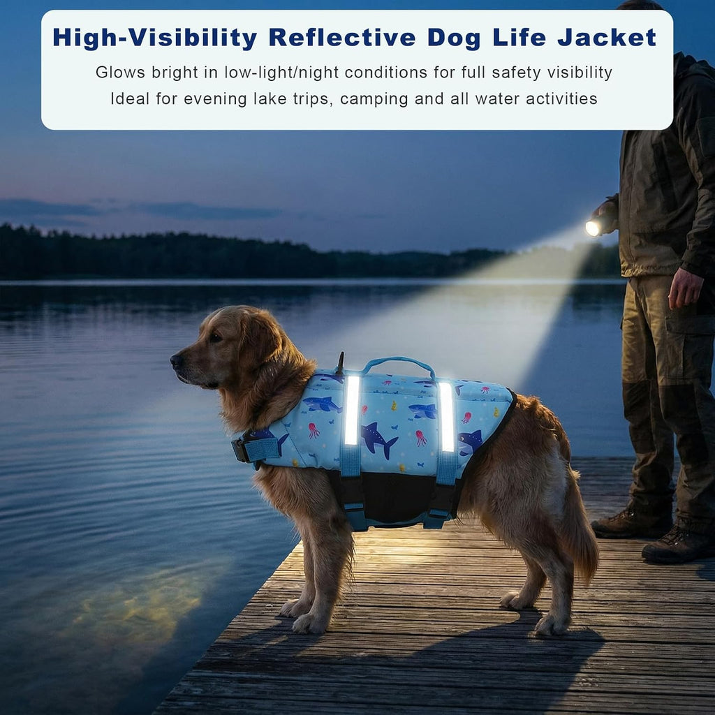 Doglay Dog Life Jacket, Dog Life Vest for Swimming Boating, Adjustable Puppy Life Jacket with Reflective Stripes, Superior Buoyancy Pet Swimming Vest for Small Medium and Large Dogs - Image 15