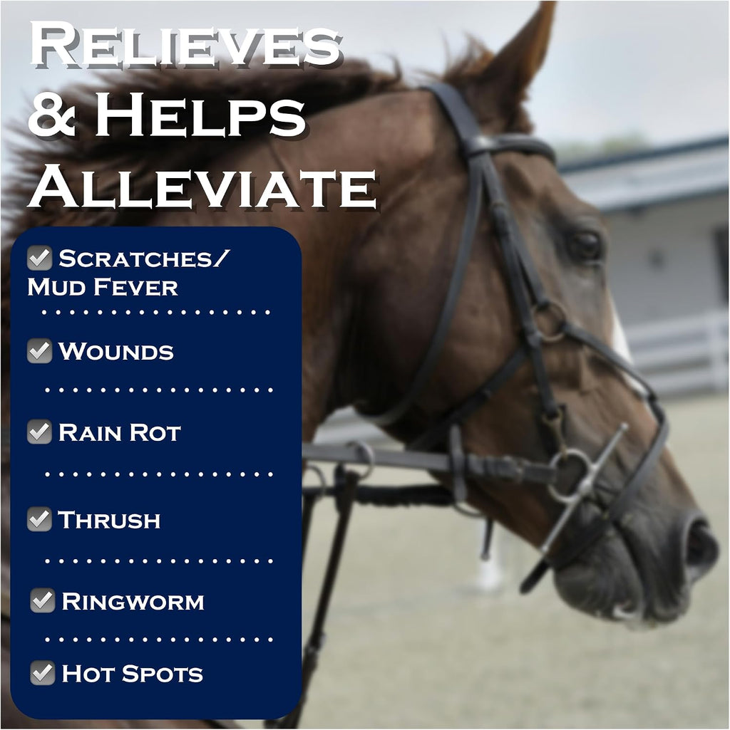 Professional equine grooming kit including Show Out concentrate