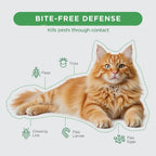Fast acting cat pest control solution from TevraPet brand packaging side view.