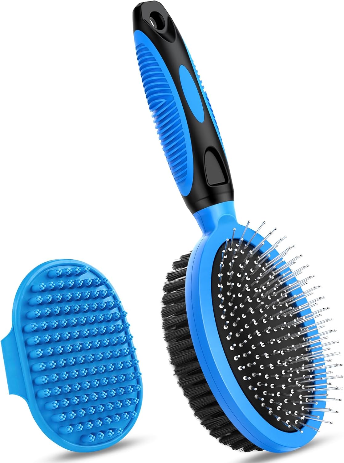 UGNEL 2PCS pet grooming brush set front view