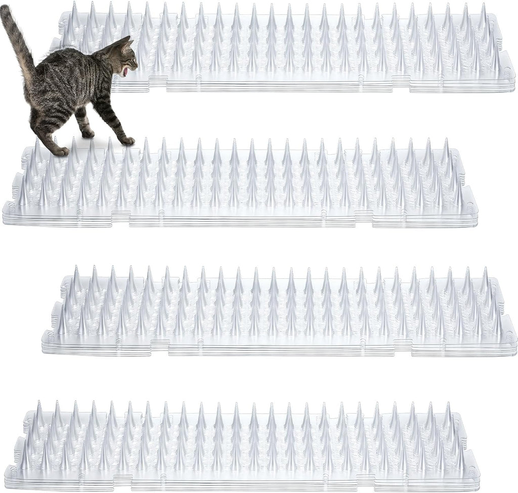 Nuanchu 12 Pieces Cat Deterrent Mat Cat Repellent Mat with Spikes Keep Dogs Off Counter Anti Pet for Outdoor Indoor Plants Garden Sofa Window(16 x 13 Inches,Clear) - Image 9