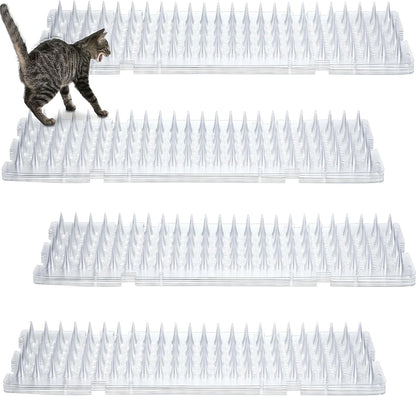 Nuanchu 12 Pieces Cat Deterrent Mat Cat Repellent Mat with Spikes Keep Dogs Off Counter Anti Pet for Outdoor Indoor Plants Garden Sofa Window(16 x 13 Inches,Clear) - Image 9