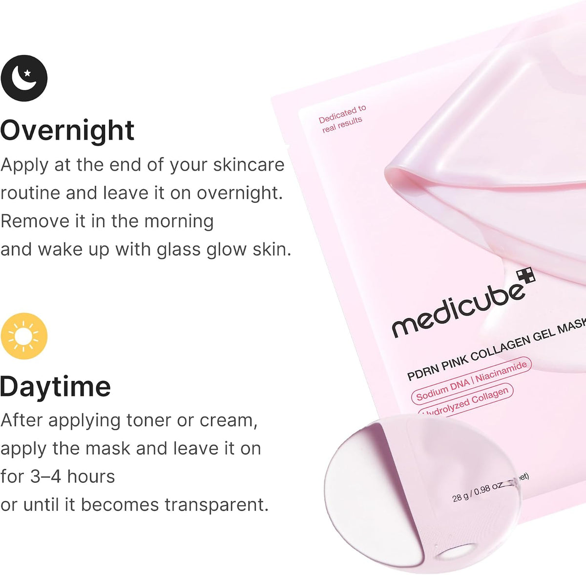 Medicube PDRN Pink Collagen Gel Mask ingredient highlights