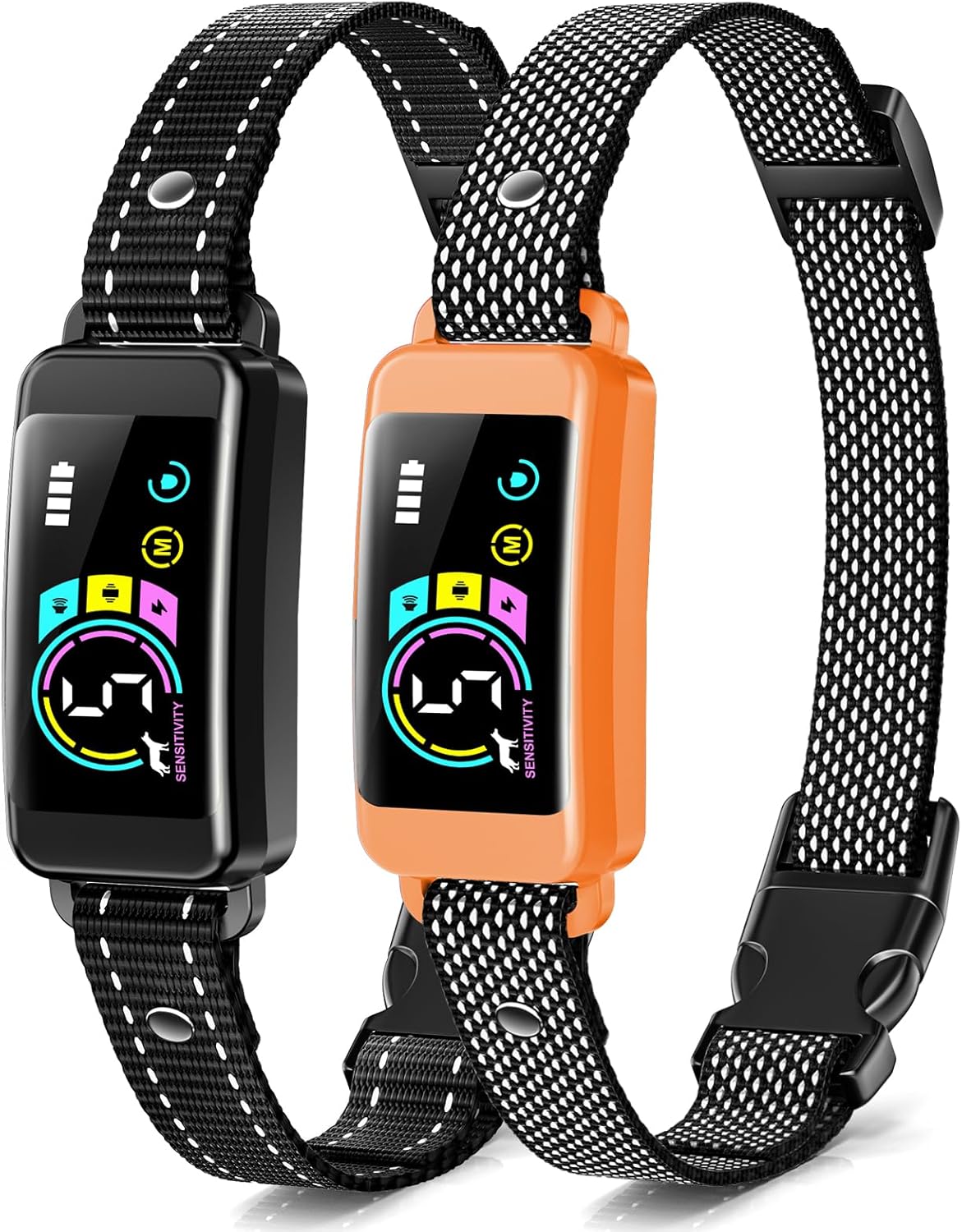 Bark Collar, 2 Pack Smart Dog Bark Collar for Large Medium Small Dogs, Anti Barking Device for Dogs Training Collar with Beep Vibration Harmless Shock, 5 Adjustable Sensitivity (Black) - Image 10