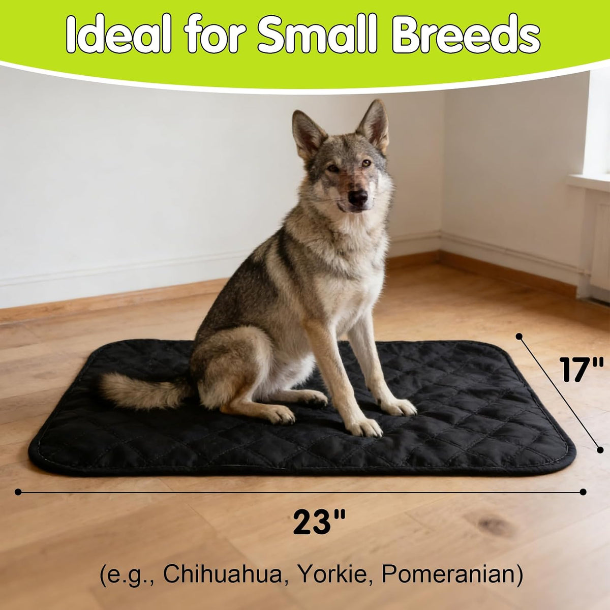 Machine washable pet mat side profile