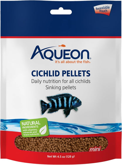 Authentic Aqueon slow sinking medium fish food formula for carnivorous species