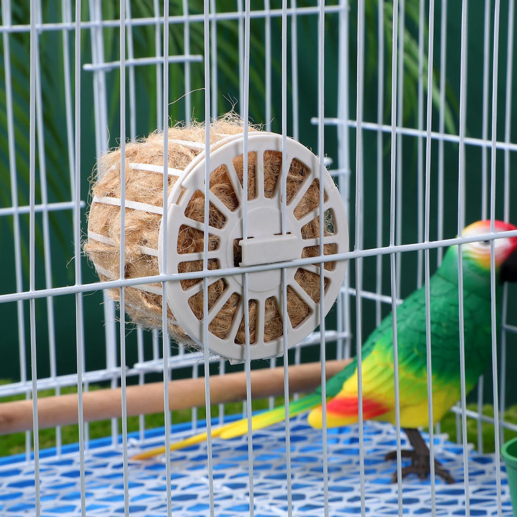 Reusable plastic basket holder for bird cages