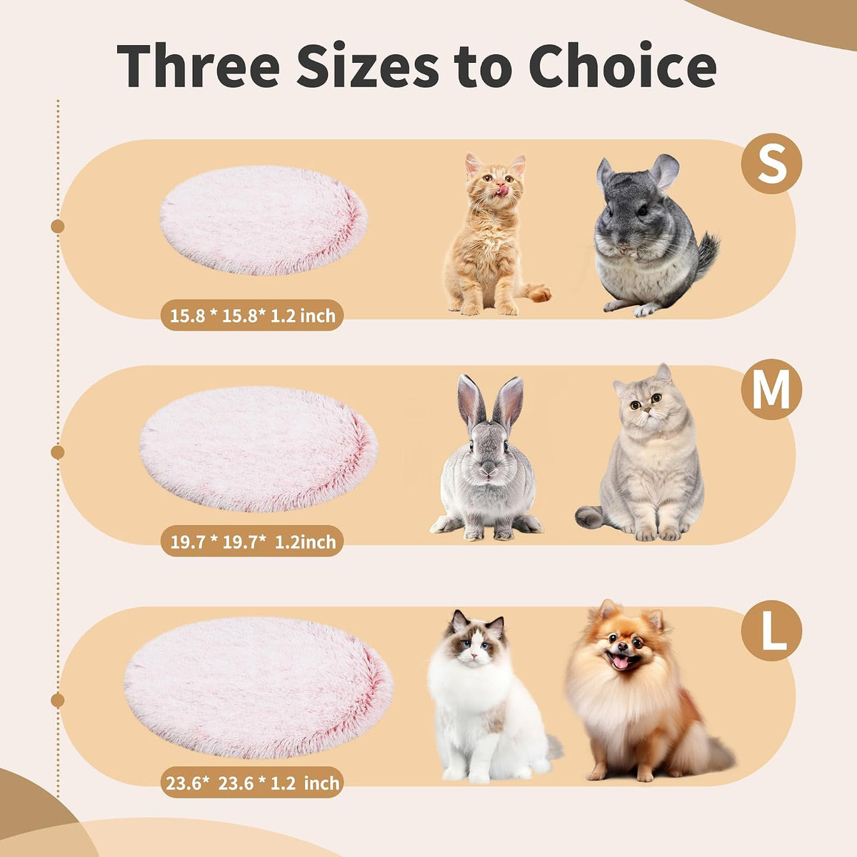 Warfort guinea pig and rabbit plush bedding mat in white color.