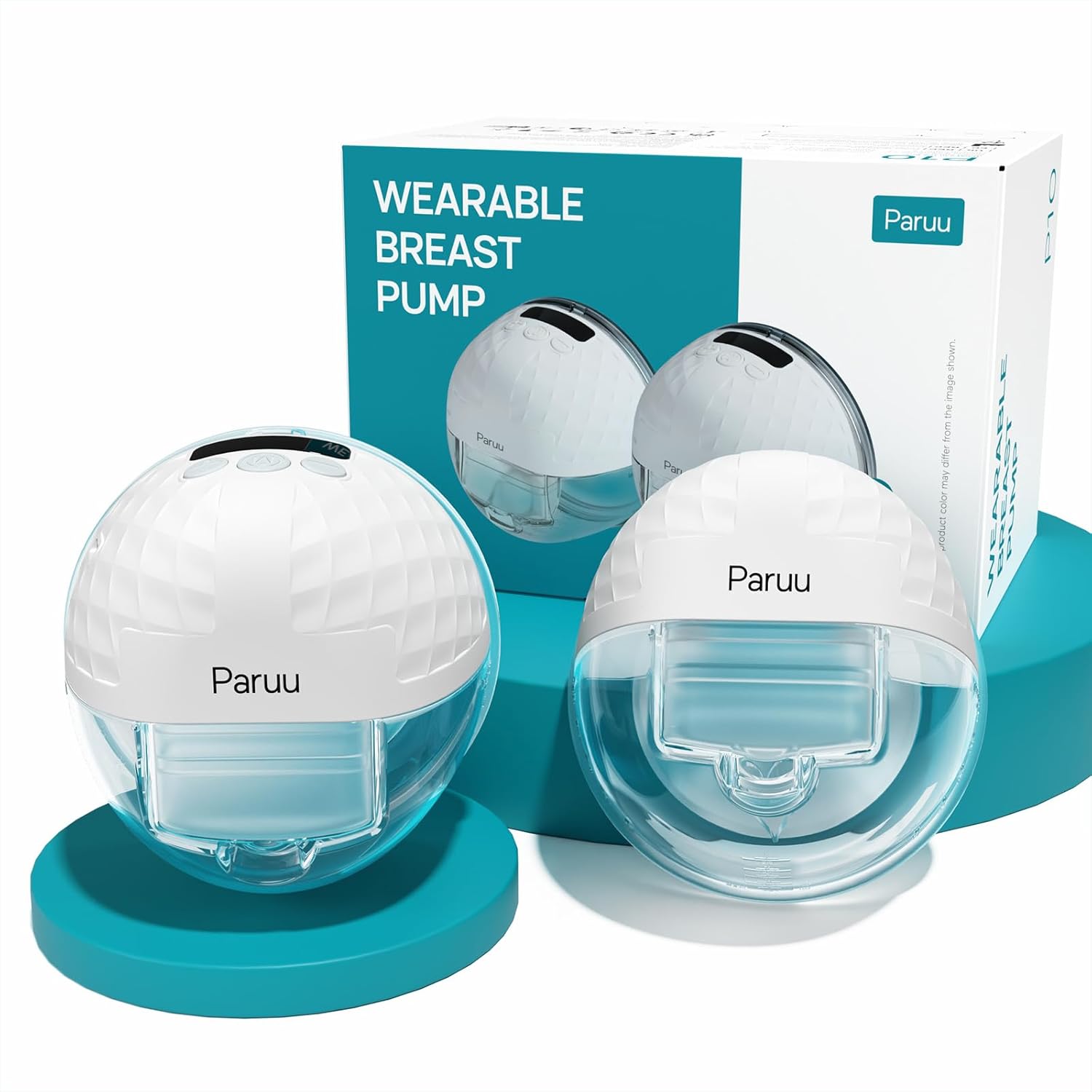 Paruu P10 Hands-Free Wearable Breast Pump 2 Pack front view