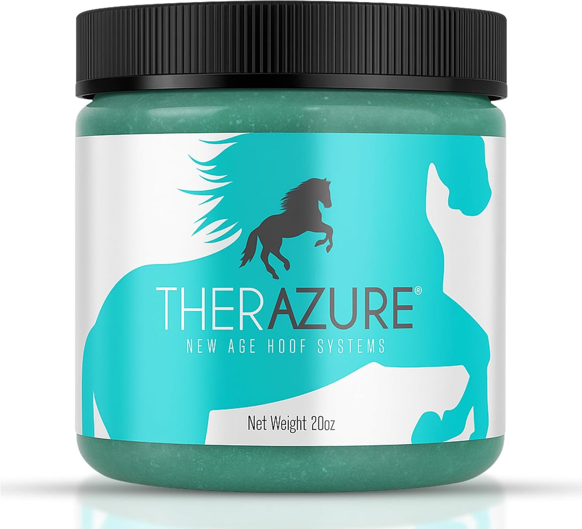Therazure Horse Hoof Thrush Treatment Clay front view 20 Ounce jar for equine health.