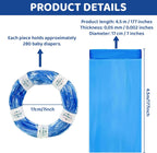 Close-up of the blue 7-layer EVOH material used in the diaper disposal refill rings.