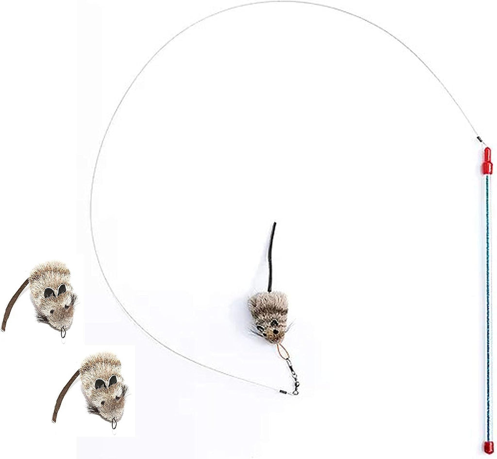 GoCat cat toy refill attached to teaser wand