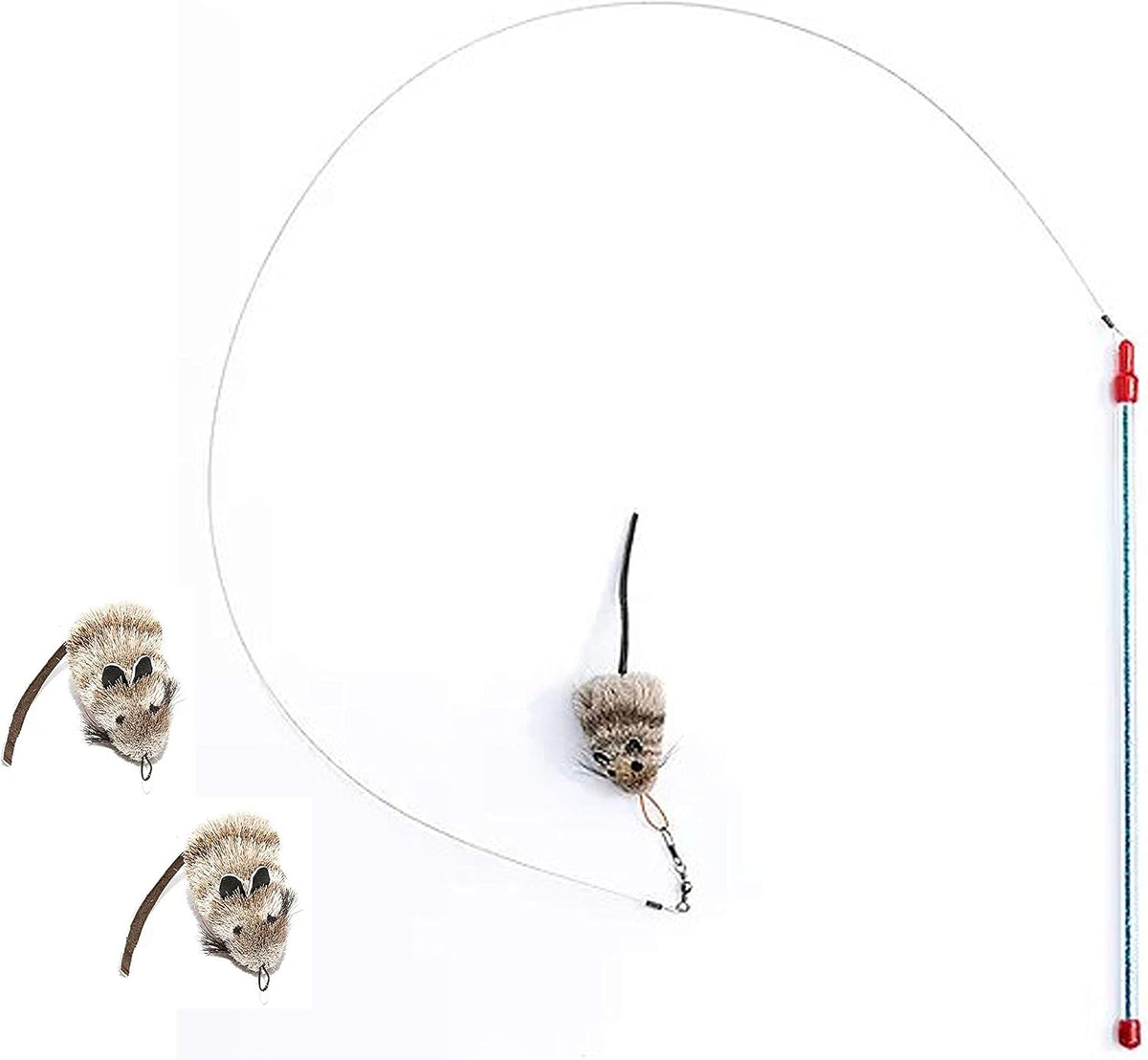 GoCat cat toy refill attached to teaser wand