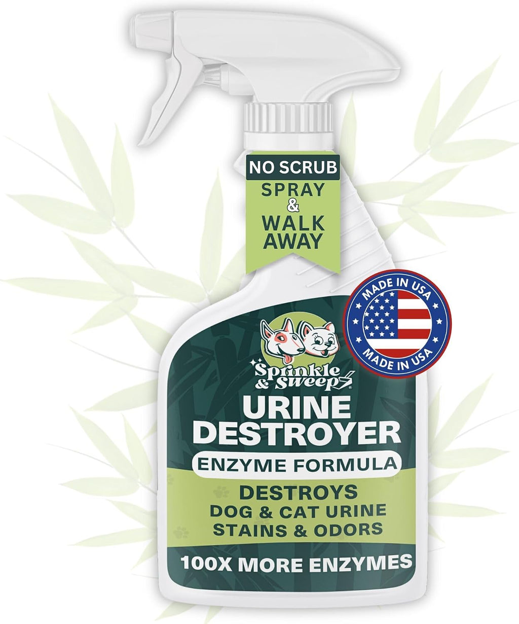 Sprinkle and Sweep two pack pet odor eliminator bottles